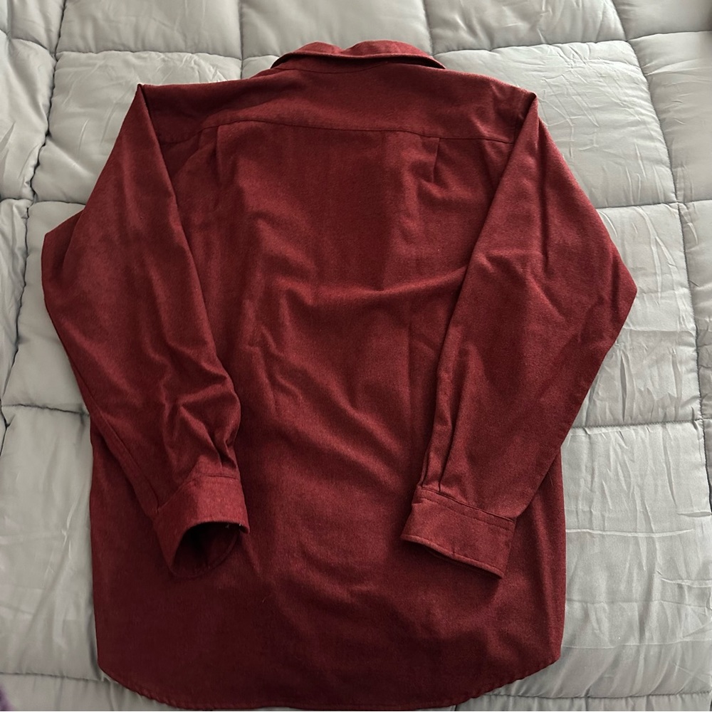 Pendleton Trail Solid Long Sleeve Woven Wool Shirt - image 4